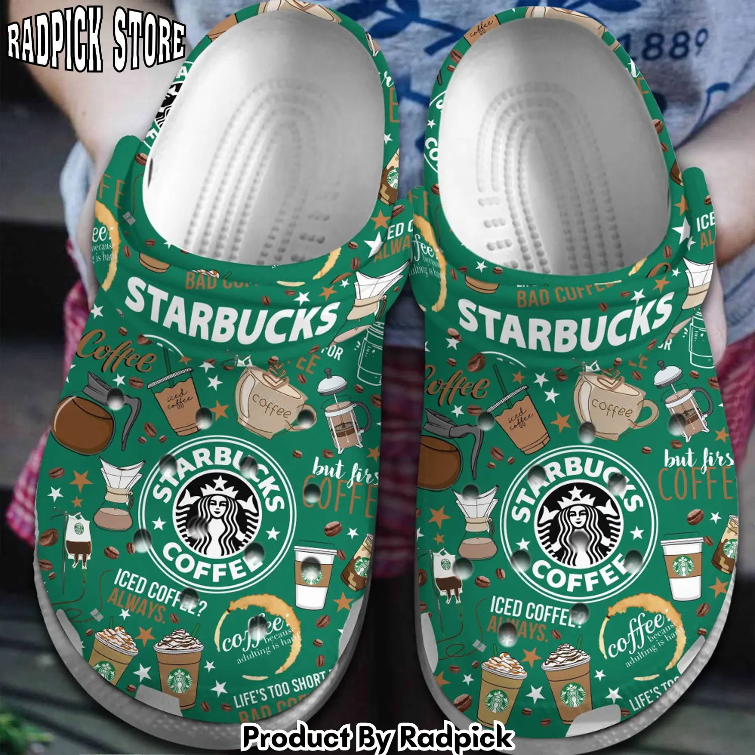 Radpick starbucks clogs shoes comfortable for men women 3xv rp6521194